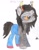 Size: 2550x3300 | Tagged: safe, artist:aridne, imported from derpibooru, pony, amputee, colored pencil drawing, female, glasses, homestuck, mare, ponified, prosthetic leg, prosthetic limb, prosthetics, robotic leg, scorpio, solo, traditional art, troll, troll (homestuck), vriska serket