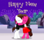 Size: 1024x928 | Tagged: safe, artist:aarondrawsarts, imported from derpibooru, oc, oc only, oc:brain teaser, oc:rose bloom, oc:rose blossom, brainbloom, female, fireworks, happy new year, happy new year 2017, kissing, love, male, oc x oc, romance, romantic, shipping, straight
