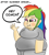 Size: 1280x1436 | Tagged: dead source, safe, artist:askbuttershy, imported from derpibooru, rainbow dash, equestria girls, blushing, double chin, fat, female, human coloration, obese, rainblob dash, simple background, solo, this will end in angry, white background