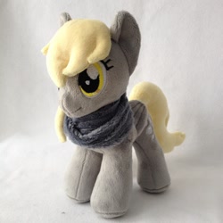 Size: 960x960 | Tagged: safe, artist:burgunzik, imported from derpibooru, derpy hooves, pegasus, pony, clothes, cute, female, irl, mare, photo, plushie, scarf, solo