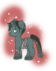 Size: 700x879 | Tagged: safe, artist:lou, imported from derpibooru, oc, oc only, bandage, blood, scar, simple background, solo, white background
