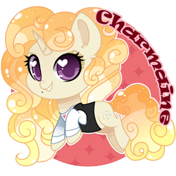 Size: 1000x1000 | Tagged: safe, artist:hikariviny, imported from derpibooru, oc, oc only, oc:charmaine champagne, pony, unicorn, abstract background, clothes, female, heart eyes, mare, simple background, solo, transparent background, wingding eyes