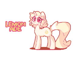 Size: 660x500 | Tagged: safe, artist:panyang-panyang, imported from derpibooru, oc, oc only, oc:lemon-ade, animated, cute, gif, jumping, magic, simple background, solo, white background