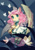 Size: 2480x3506 | Tagged: safe, artist:huaineko, imported from derpibooru, fluttershy, fairy, semi-anthro, bugle, clothes, cute, dress, female, shoes, shyabetes, solo