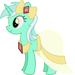 Size: 1263x1265 | Tagged: safe, artist:digimonlover101, artist:shootingstarsentry, imported from derpibooru, lyra heartstrings, pony, unicorn, make new friends but keep discord, clothes, dress, female, gala dress, mare, simple background, smiling, solo, transparent background, vector