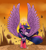 Size: 1300x1400 | Tagged: safe, artist:taligintou, imported from derpibooru, twilight sparkle, alicorn, pony, desert, female, looking at you, solo, spread wings, twilight sparkle (alicorn)
