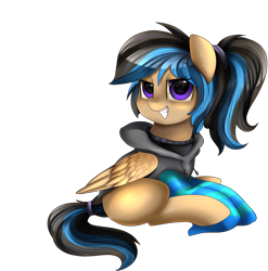 Size: 2550x2582 | Tagged: safe, artist:pridark, imported from derpibooru, oc, oc only, oc:daisy, pegasus, pony, clothes, commission, looking at you, simple background, smiling, socks, solo, striped socks, transparent background