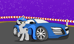 Size: 2000x1200 | Tagged: safe, artist:berryveloce, imported from derpibooru, oc, oc only, oc:cappie, audi, audi r8, car, supercar