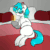 Size: 800x800 | Tagged: safe, artist:happydeadpony, imported from derpibooru, oc, oc only, oc:mikky, cyborg, pony, unicorn, animated, bed, butt, camera, colored, cute, cyberghost, effect, error, female, gif, glitch, glow, glowing, glowing eyes, lag, metal, mikky, on side, plot, projection, side, solo, white