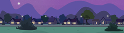 Size: 16832x4481 | Tagged: safe, artist:invisibleink, imported from derpibooru, equestria girls, absurd resolution, background, halloween, houses, moon, mountain, night, no pony