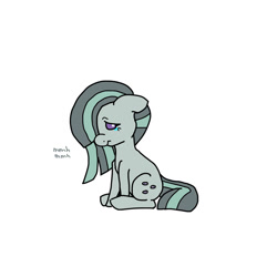 Size: 2000x2000 | Tagged: safe, artist:lou, imported from derpibooru, marble pie, earth pony, pony, crying, female, sad, simple background, solo, white background