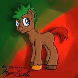 Size: 894x894 | Tagged: safe, artist:hyper dash, imported from derpibooru, oc, oc only, oc:sparkytheraider, pony, fallout equestria, male, solo
