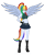 Size: 2444x2966 | Tagged: safe, artist:pyrus-leonidas, imported from derpibooru, oc, oc only, oc:prism bolt, human, belly button, boots, clothes, cute, eared humanization, female, fingerless gloves, gloves, humanized, legs, midriff, miniskirt, offspring, parent:rainbow dash, parent:soarin', parents:soarindash, ponied up, pony coloring, shoes, short shirt, simple background, skirt, smiling, solo, tailed humanization, transparent background, winged humanization