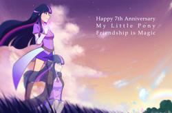 Size: 2000x1310 | Tagged: safe, artist:jonfawkes, imported from derpibooru, twilight sparkle, human, clothes, happy birthday mlp:fim, humanized, mlp fim's seventh anniversary