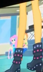 Size: 345x577 | Tagged: safe, imported from derpibooru, screencap, applejack, fluttershy, sunset shimmer, equestria girls, equestria girls series, overpowered (equestria girls), boots, female, legs, pictures of legs, shoes