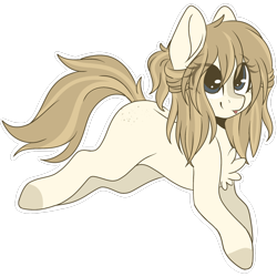 Size: 2048x2048 | Tagged: safe, artist:cinnamontee, imported from derpibooru, oc, oc only, oc:tegan, earth pony, pony, chest fluff, female, high res, mare, simple background, solo, tongue out, transparent background