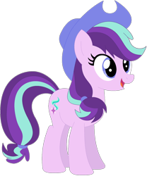 Size: 1024x1231 | Tagged: safe, artist:ra1nb0wk1tty, imported from derpibooru, applejack, starlight glimmer, earth pony, pony, female, mare, recolor, simple background, solo, transparent background