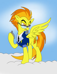 Size: 799x1024 | Tagged: artist needed, source needed, safe, imported from derpibooru, spitfire, pegasus, pony, clothes, cloud, female, mare, my little pony, solo, spread wings, stopwatch, uniform, whistle, wings, wonderbolts, wonderbolts dress uniform