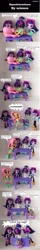 Size: 844x5283 | Tagged: safe, artist:whatthehell!?, edit, imported from derpibooru, fluttershy, sci-twi, spike, twilight sparkle, dog, equestria girls, boots, clothes, coat, dissection, doll, engrish, equestria girls minis, eqventures of the minis, funny, glasses, implied drug use, irl, merchandise, parody, pencil, photo, ribbon, shoes, skirt, spike the dog, sweater, table, this will end in pain and/or death, toy