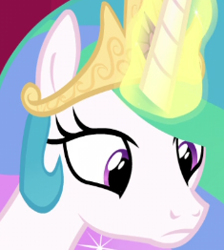 Size: 235x262 | Tagged: safe, imported from derpibooru, princess celestia, pony, avatar, female, glowing horn, magic, solo