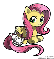 Size: 769x844 | Tagged: safe, artist:angelwaveo6, artist:lindsay cibos, color edit, edit, imported from derpibooru, angel bunny, fluttershy, pegasus, pony, colored, cute, female, folded wings, lying down, mare, prone, shyabetes, simple background, transparent background, wings