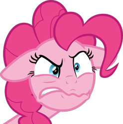 Size: 3583x3620 | Tagged: safe, artist:frownfactory, imported from derpibooru, pinkie pie, earth pony, pony, secrets and pies, .svg available, faic, female, floppy ears, high res, mare, simple background, solo, svg, transparent background, upset, vector