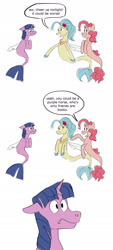 Size: 866x1920 | Tagged: safe, artist:stevetwisp, imported from derpibooru, pinkie pie, princess skystar, twilight sparkle, alicorn, seapony (g4), my little pony: the movie, club spongebob, comic, seaponified, seapony pinkie pie, seapony twilight, species swap, spongebob squarepants, twilight sparkle (alicorn)