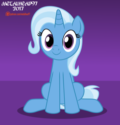 Size: 2000x2076 | Tagged: safe, artist:metalhead97, imported from derpibooru, trixie, pony, unicorn, cute, diatrixes, female, looking at you, mare, patreon, patreon logo, sitting, solo