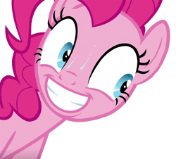 Size: 1200x1084 | Tagged: safe, artist:viralpony, edit, edited screencap, imported from derpibooru, screencap, pinkie pie, secrets and pies, background removed, female, grin, simple background, smiling, solo, sweat, transparent background