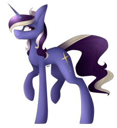 Size: 1024x1125 | Tagged: safe, artist:umiimou, imported from derpibooru, oc, oc only, oc:star dust, pony, unicorn, female, mare, raised hoof, raised leg, simple background, solo, transparent background