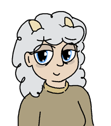 Size: 564x637 | Tagged: safe, artist:heretichesh, imported from derpibooru, oc, oc only, oc:eirwen, satyr, clothes, offspring, parent:sheep, sweater