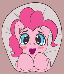 Size: 1280x1470 | Tagged: safe, artist:pabbley, imported from derpibooru, pinkie pie, earth pony, pony, 30 minute art challenge, blushing, cute, diapinkes, female, looking at you, mousepad, open mouth, oppai mousepad, solo