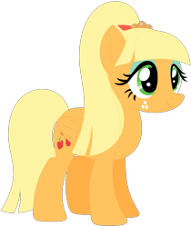 Size: 1024x1218 | Tagged: safe, artist:ra1nb0wk1tty, imported from derpibooru, applejack, sour sweet, pegasus, pony, equestria girls ponified, female, freckles, mare, ponified, recolor, simple background, solo, transparent background