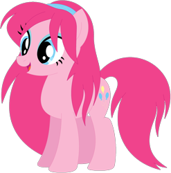 Size: 1024x1035 | Tagged: safe, artist:ra1nb0wk1tty, imported from derpibooru, lemon zest, pinkie pie, earth pony, pony, equestria girls ponified, female, mare, ponified, recolor, simple background, solo, transparent background