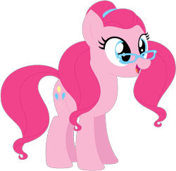 Size: 1024x994 | Tagged: safe, artist:ra1nb0wk1tty, imported from derpibooru, pinkie pie, sugarcoat, earth pony, pony, equestria girls ponified, female, glasses, mare, ponified, recolor, simple background, solo, transparent background