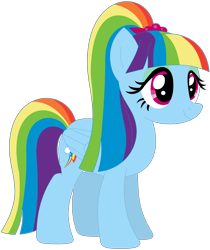 Size: 1024x1218 | Tagged: safe, artist:ra1nb0wk1tty, imported from derpibooru, rainbow dash, sour sweet, pegasus, pony, equestria girls ponified, female, mare, ponified, recolor, simple background, solo, transparent background