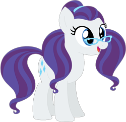 Size: 1024x993 | Tagged: safe, artist:ra1nb0wk1tty, imported from derpibooru, rarity, sugarcoat, earth pony, pony, equestria girls ponified, female, glasses, mare, palette swap, ponified, recolor, simple background, solo, transparent background