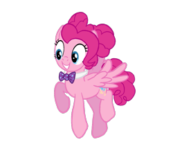 Size: 913x842 | Tagged: safe, artist:flipwix, imported from derpibooru, pinkie pie, oc, oc:pink taffy skies, pegasus, pony, alternate cutie mark, alternate hairstyle, alternate universe, bowtie, female, grin, hilarious in hindsight, mare, pegasus pinkie pie, race swap, simple background, smiling, solo, the flutterby effect, transparent background