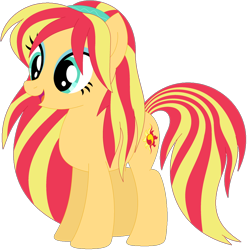 Size: 1024x1036 | Tagged: safe, artist:ra1nb0wk1tty, imported from derpibooru, lemon zest, sunset shimmer, earth pony, pony, equestria girls ponified, female, mare, ponified, recolor, simple background, solo, transparent background