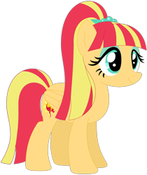 Size: 1024x1219 | Tagged: safe, artist:ra1nb0wk1tty, imported from derpibooru, sour sweet, sunset shimmer, pegasus, pony, equestria girls ponified, female, mare, ponified, recolor, simple background, solo, transparent background