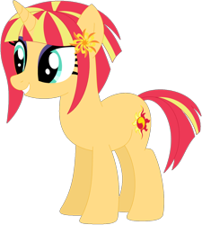 Size: 1024x1137 | Tagged: safe, artist:ra1nb0wk1tty, imported from derpibooru, sunny flare, sunset shimmer, pony, unicorn, equestria girls ponified, female, mare, ponified, recolor, simple background, solo, transparent background