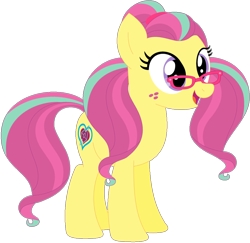 Size: 1024x995 | Tagged: safe, artist:ra1nb0wk1tty, imported from derpibooru, sour sweet, sugarcoat, earth pony, pony, equestria girls ponified, female, glasses, mare, ponified, recolor, simple background, solo, transparent background