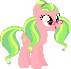 Size: 1024x994 | Tagged: safe, artist:ra1nb0wk1tty, imported from derpibooru, lemon zest, sugarcoat, earth pony, pony, equestria girls ponified, female, glasses, mare, ponified, recolor, simple background, solo, transparent background