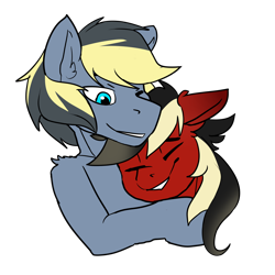 Size: 2000x2000 | Tagged: safe, artist:neoncel, derpibooru exclusive, imported from derpibooru, oc, oc only, oc:safe stead, oc:scarlet sound, brother, brother and sister, couple, cute, female, hug, love, male, safe & sound, shipping, simple background, sister, transparent background