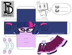 Size: 1135x877 | Tagged: safe, artist:grapefruitface1, imported from derpibooru, sci-twi, twilight sparkle, equestria girls, arts and crafts, craft, female, paper dude, papercraft, solo