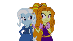 Size: 1193x670 | Tagged: safe, artist:ktd1993, edit, edited screencap, imported from derpibooru, screencap, adagio dazzle, trixie, equestria girls, rainbow rocks, 1000 hours in ms paint, background removed, clothes, duo, female, simple background, transparent background