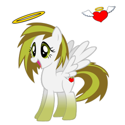 Size: 2000x2000 | Tagged: safe, artist:lucky stone, imported from derpibooru, oc, oc only, oc:trinity wolamute, pegasus, pony, halo, simple background, solo, transparent background