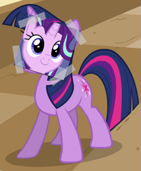 Size: 727x880 | Tagged: safe, edit, edited screencap, imported from derpibooru, screencap, starlight glimmer, twilight sparkle, pony, unicorn, a canterlot wedding, implying, tape