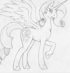 Size: 700x733 | Tagged: safe, artist:dark-ahroun-friesian, imported from derpibooru, princess luna, rarity's hair, traditional art