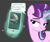 Size: 721x600 | Tagged: safe, artist:grapefruitface1, imported from derpibooru, starlight glimmer, unicorn, cellphone, electric light orchestra, female, glowing horn, grin, magic, parody, parody of a parody, phone, polished, response, show accurate, smartphone, smiling, solo, song, song reference, spotify, starlight (song), telekinesis